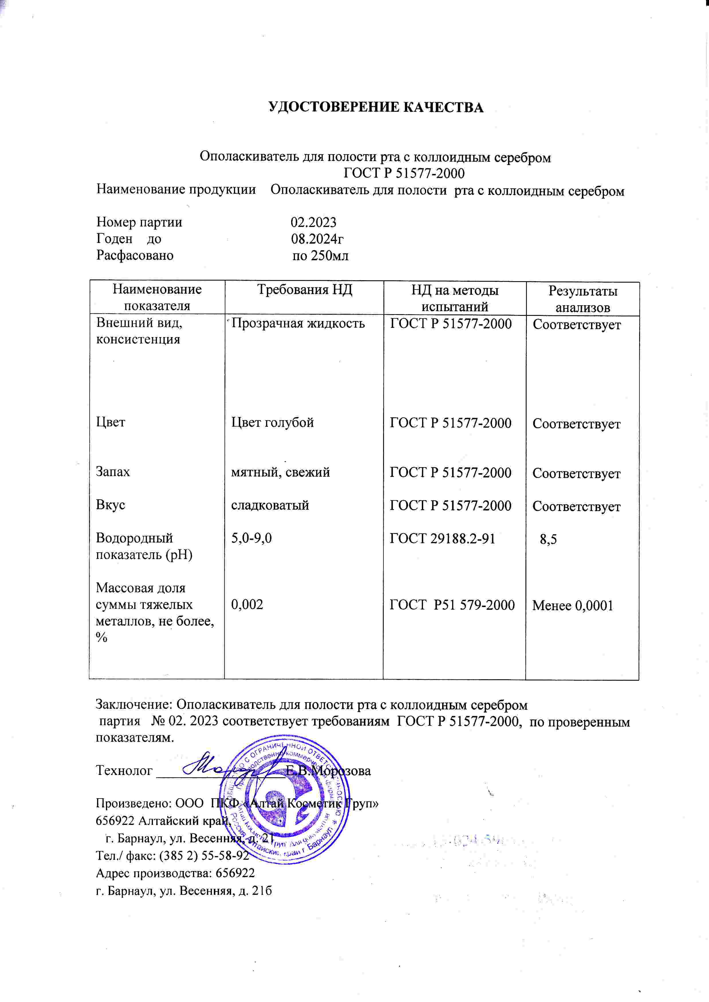 Паспорт №022023